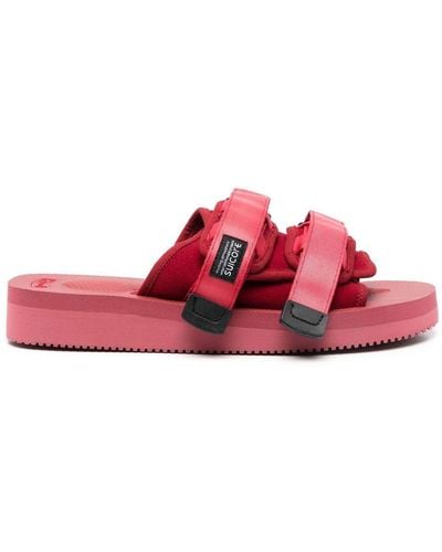 Suicoke Open-toe Touch-strap Sandals - Pink