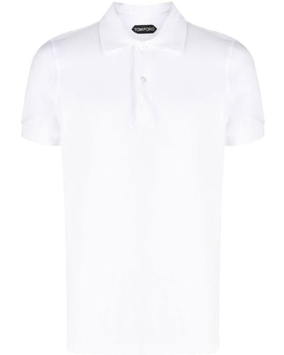 Tom Ford Poloshirt Met Knopen - Wit