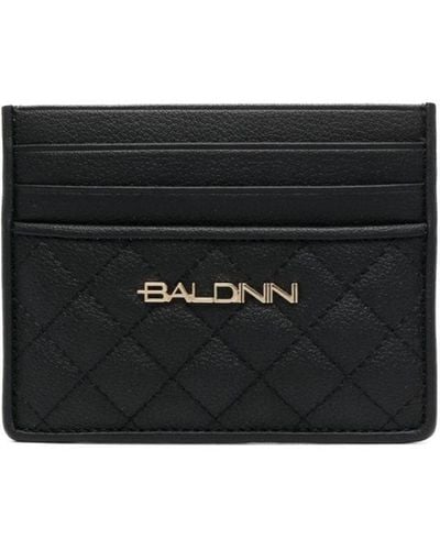Baldinini Quilted Leather Card Holder - Black
