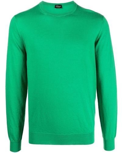 Drumohr Crew-neck Cashmere Sweater - Green