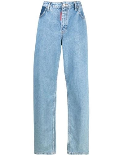 Moschino Jeans ハイウエスト ワイドジーンズ - ブルー