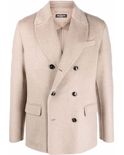 Kiton Notched-lapel Double-breasted Jacket - Natural