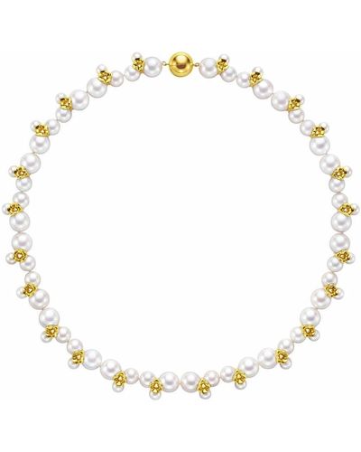 Tasaki 18kt Yellow Gold M/g Illusion Freshwater Pearl Necklace - Metallic