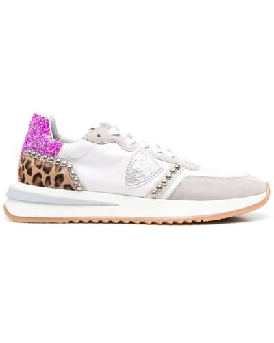 Philippe Model Panelled-design Low-top Trainers - White