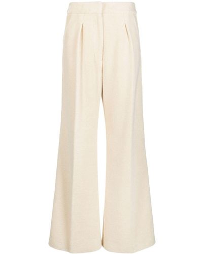 Jacquemus Wide-leg Flared Trousers - Natural