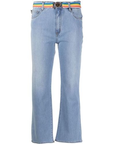 Love Moschino Jeans crop con effetto sfumato - Blu