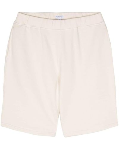 Sunspel Seam-detail Cotton Shorts - Naturel