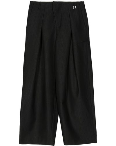 Adererror Wide-leg Wool-blend Pants - Black