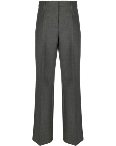 Burberry Straight-cut Tailored Trousers - Grey