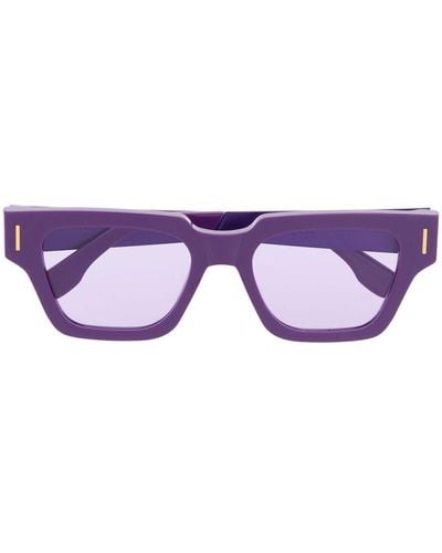 Retrosuperfuture Logo-print Square-frame Sunglasses - Purple