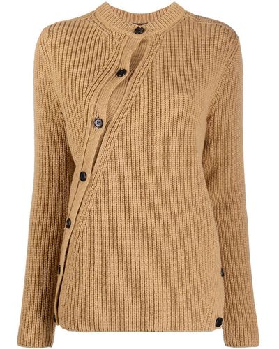 Colville Cable-knit Twisted Wool Cardigan - Brown