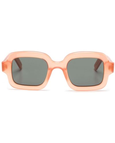 Retrosuperfuture Eckige Benz Sonnenbrille - Pink
