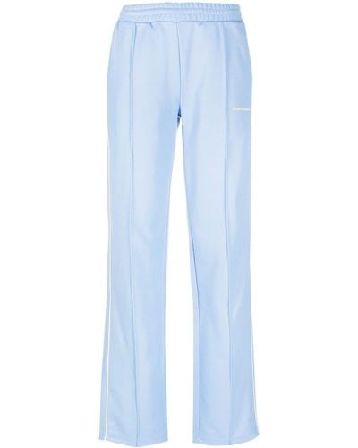 Sporty & Rich Pantalones con logo estampado - Azul