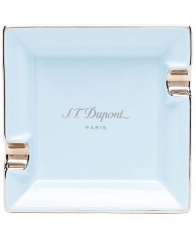 S.t. Dupont Petit cendrier à design carré - Bleu