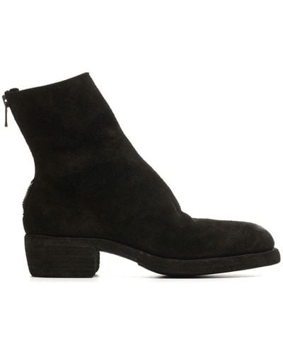 Guidi Suede Ankle Boots - Black