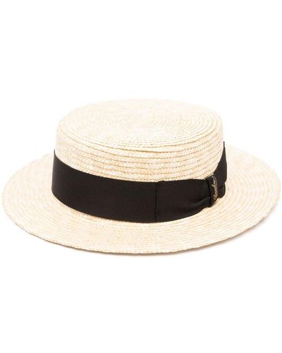 Borsalino Side Bow-detail Sun Hat - Natural