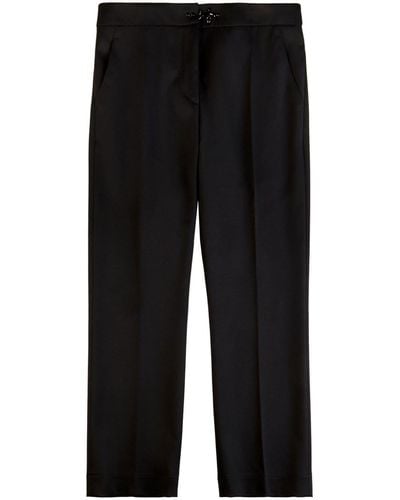Fay Tailored Cropped Pants - Black