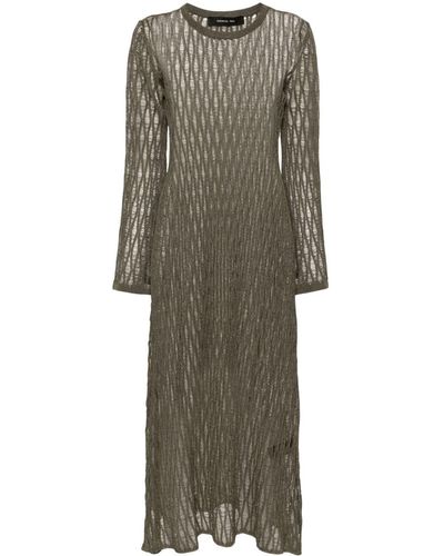 FEDERICA TOSI Knitted maxi dress - Grau