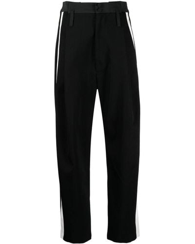 MERYLL ROGGE Striped Wide-leg Trousers - Black