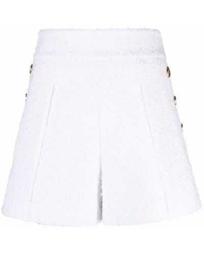 Balmain Shorts mit Knöpfen - Weiß