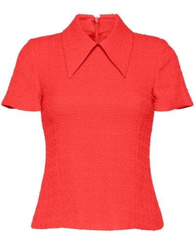 Jane Stella Tweed Top - Red