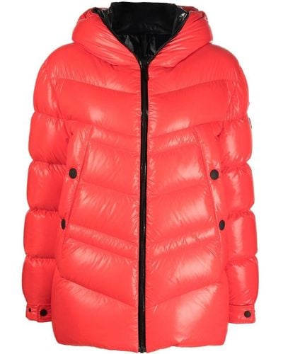 Moncler Hooded Padded Coat - Red