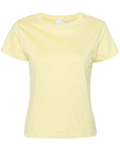 Pinko Logo-print Cotton T-shirt - Yellow