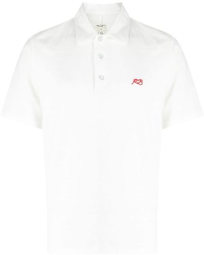 Rag & Bone Poloshirt mit Logo-Stickerei - Weiß