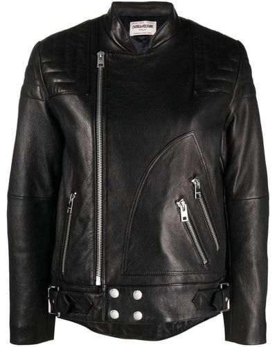 Zadig & Voltaire Leather Biker Jacket - Black