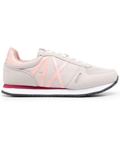 Armani Exchange Panelled-design Low-top Trainers - Pink