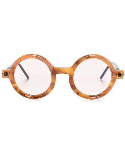 Kuboraum P1 Round-frame Sunglasses - Brown