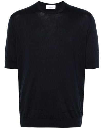 Lardini Camiseta con cuello redondo - Negro