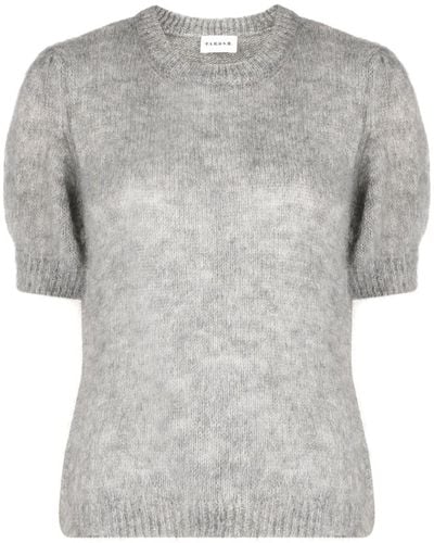 P.A.R.O.S.H. Short-sleeve Knitted Top - Grey