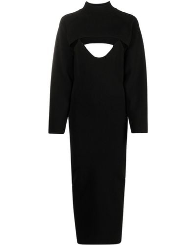 Nanushka Noa Knitted Mid-length Dress - Black