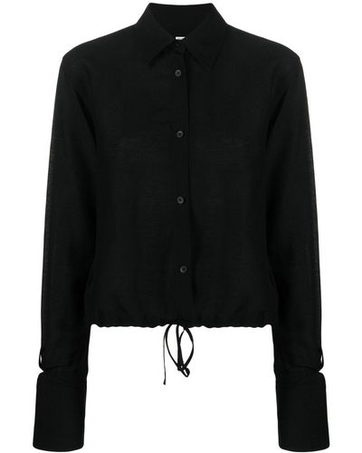 Totême ドローストリング シャツ - ブラック