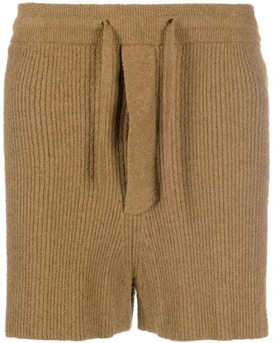 Nanushka Knitted Drawstring Shorts - Green