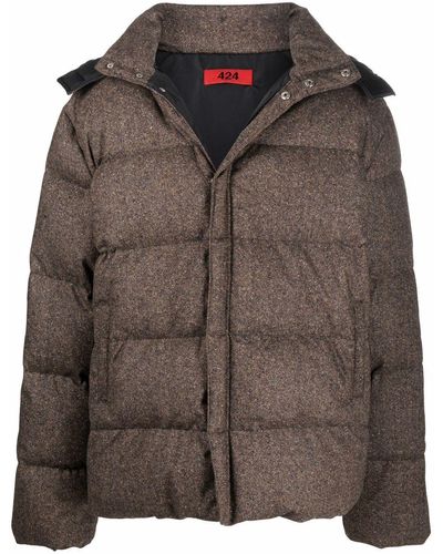 424 Zipped Padded Jacket - Brown