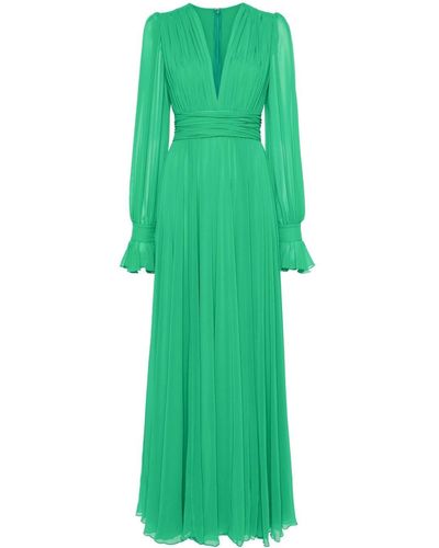 Blanca Vita Agastache Pleat-detail Dress - Green