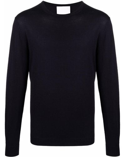 Allude Fine-knit Virgin-wool Sweater - Blue