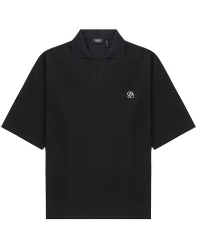 FIVE CM Logo-embroidered Polo Shirt - Black