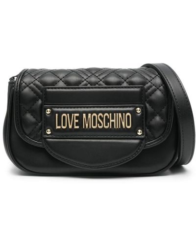 Love Moschino Umhängetasche mit Logo - Schwarz