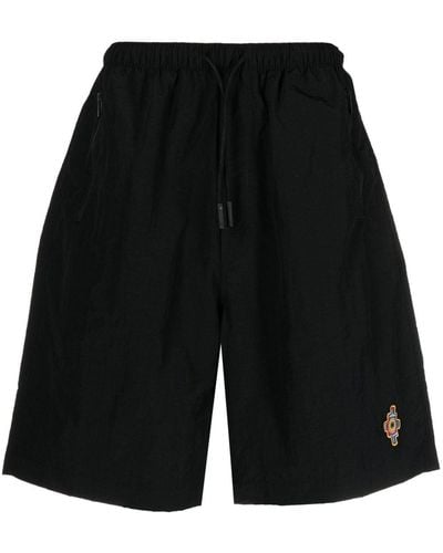 Marcelo Burlon Logo-embroidered Bermuda Shorts - Black