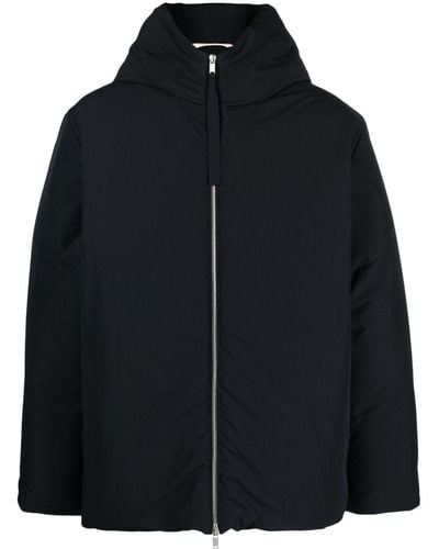 Jil Sander Stand-up Collar Padded-design Jacket - Black