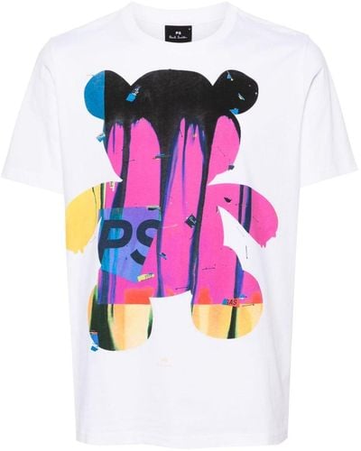 Paul Smith Teddy Bear-print Cotton T-shirt - Pink