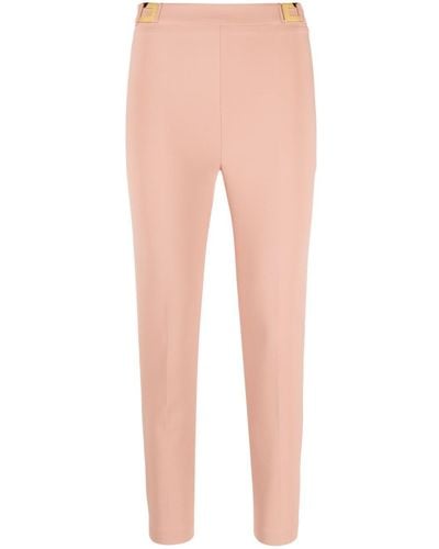 Elisabetta Franchi High-waist Skinny Trousers - Pink
