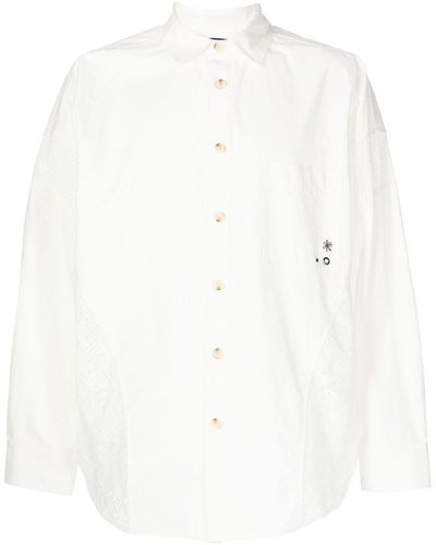 FIVE CM Paneled Long-sleeved Shirt - White