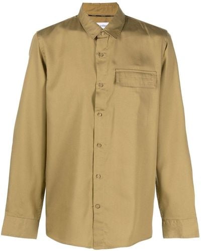 Calvin Klein Chest-pocket Button-down Shirt - Brown