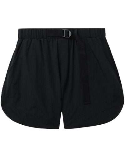Sea Plain Belted Shorts - Black