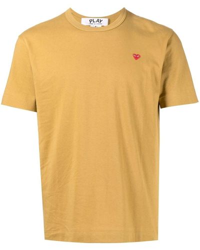 Comme des Garçons Logo-patch Short-sleeve T-shirt - Yellow