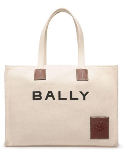 Bally Akelei Shopper mit Logo-Print - Natur